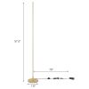 Gold Modern 57-inch Slim Bar-Shaped Dimmable LED Corner Floor Lamp