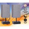 Set of 2 - Modern Rectangle Shape USB Table Lamp with Grey Linen Shade