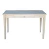 Unfinished Solid Wood Desk Laptop Computer Writing Table with Drawer