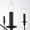 30-inch Contemporary Classic Dimmable 6-Light Chandelier in Matte Black