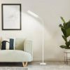 White 68-inch LED Dimmable Gooseneck Floor Lamp Reading Light with Remote