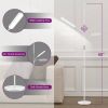 White 68-inch LED Dimmable Gooseneck Floor Lamp Reading Light with Remote