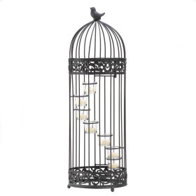 Elegant Birdcage Staircase Candle Holder Stand - Perfect for Home Decor